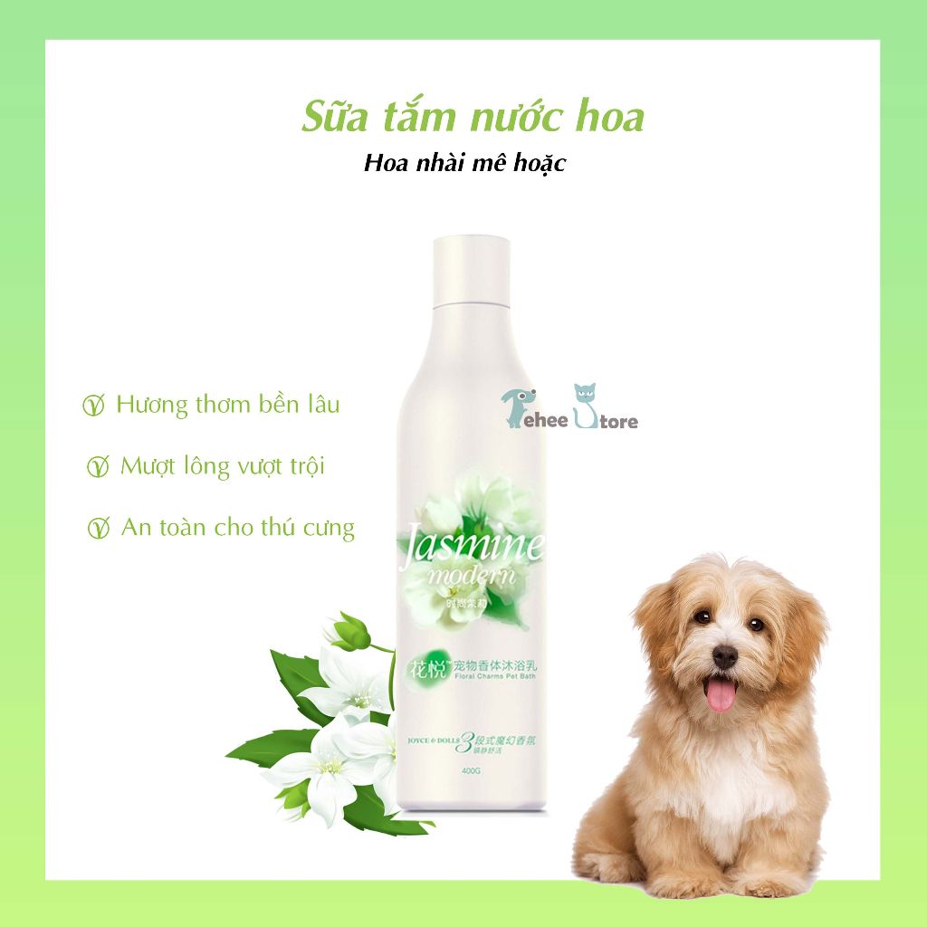 Sữa tắm nước hoa mượt lông siêu lưu hương joyce and doll cho chó mèo 400ml