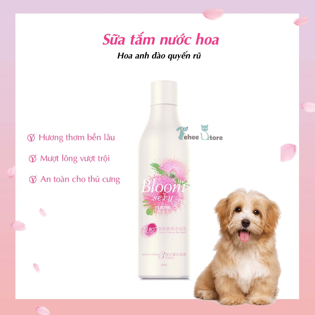Sữa tắm nước hoa mượt lông siêu lưu hương joyce and doll cho chó mèo 400ml