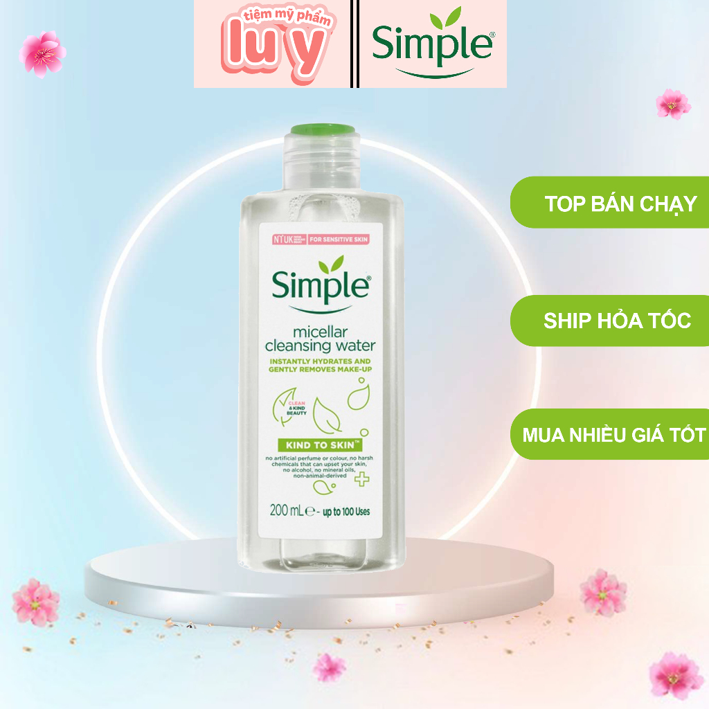 Nước Tẩy Trang Simple Kind To Skin Micellar Water 200ml - Toner Simple 200ml LUY Store