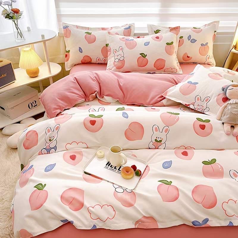 [BST 11] Bộ chăn ga gối Cotton Poly EmmiBedding phong cách Hàn Quốc Drap giường cotton hot trend (không kèm ruột)