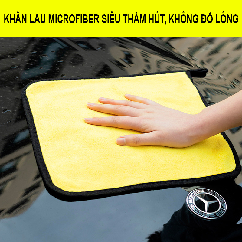 Khăn Lau Xe Ô Tô Chuyên Dụng Khăn Lau Xe Ô Tô Microfiber Cao Cấp Dùng Đa Năng Thấm Hút Tốt Không Xù Lông
