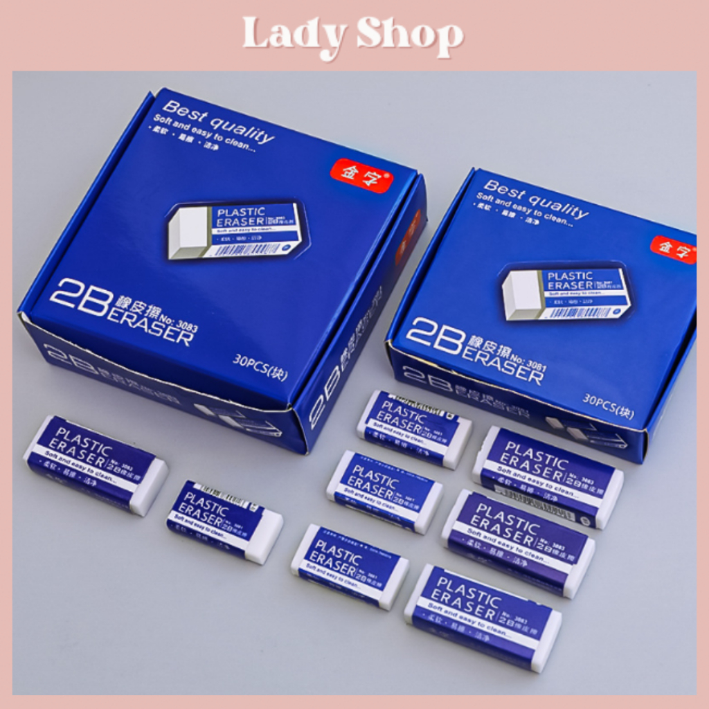 Tẩy bút chì 2B siêu sạch, chất lượng cao- Tẩy sạch không bụi