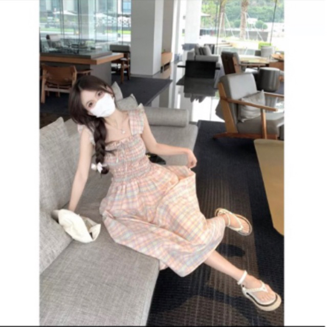 Đầm Sọc 2S Bèo Full Màu