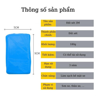 Đất sét 3 M tẩy bụi Sơn và nhựa bẩn bám trên xe