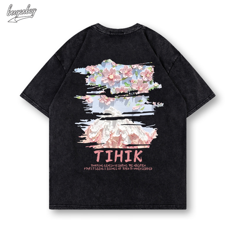 Áo thun nam Đen BEEYANBUY áo phông chất tay lỡ T-shirt unisex ulzzang 100% cotton-Y0311