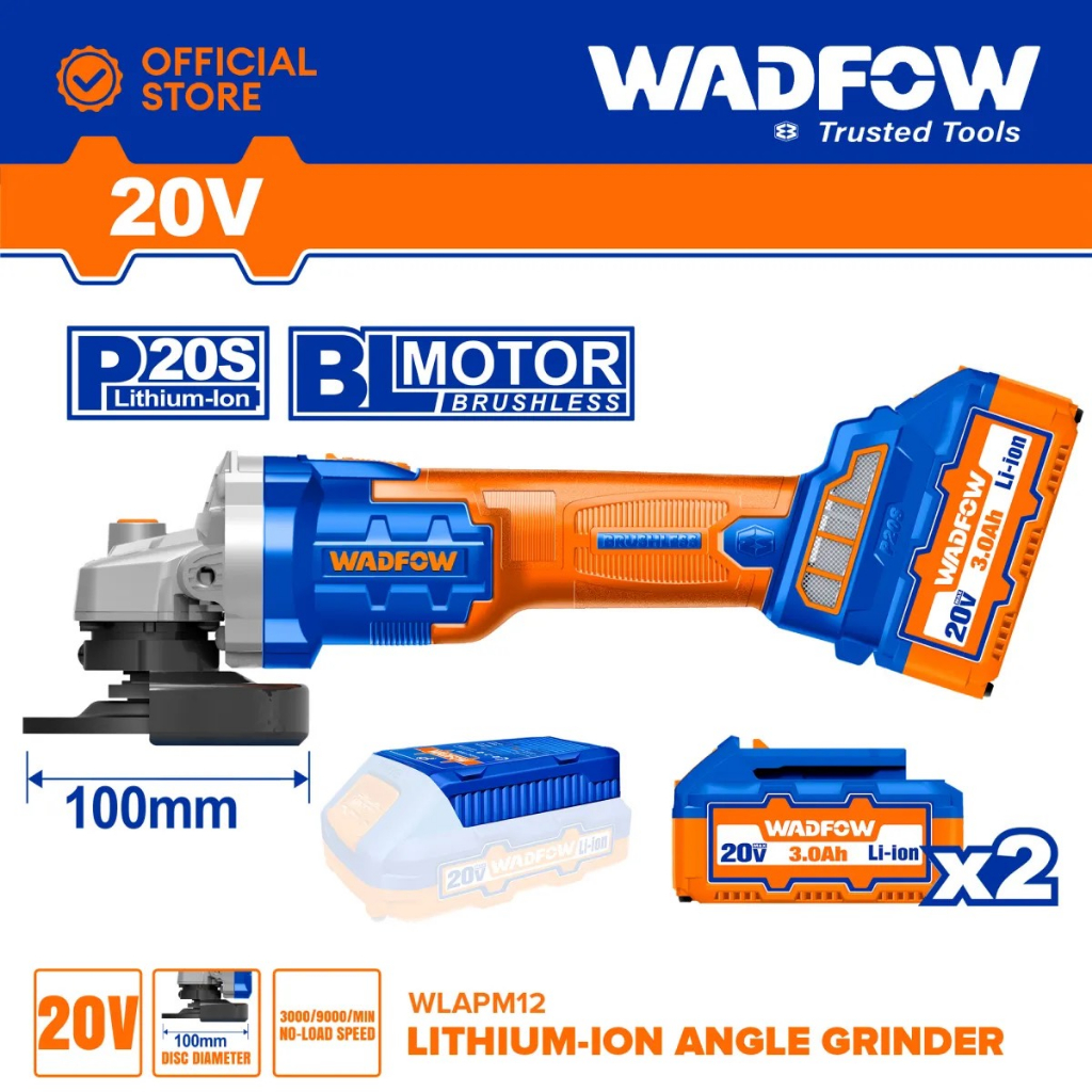 Máy mài, máy cắt dùng Pin LITHIUM-ION 20V WADFOW WLAPM12