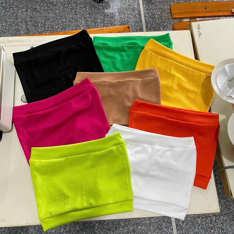 Áo Ống Croptop Vành To Màu Trơn Chất Borip