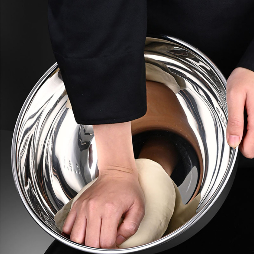 Máy vắt nước rau, rổ quay rau khô ráo nước chất liệu inox 304 an toàn cho sức khỏe