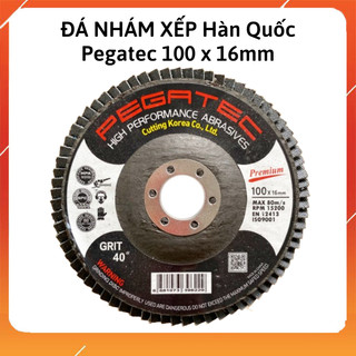 Đá nhám xếp xanh inox hàn quốc pegatech 100x16mm