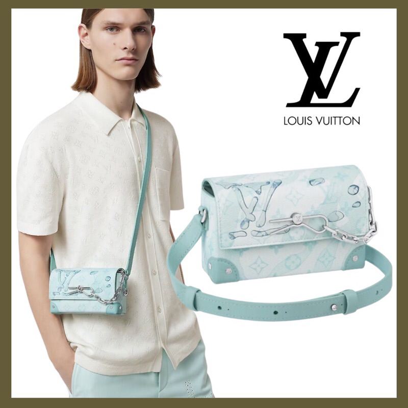 ⚡️[Hight Quality] Hàng Có Sẵn!! Túi Đeo Chéo LV Luon Vuituoi Monogram Plain Leather - Mẫu Bag Lv Xanh Phối Xích Hot Hit