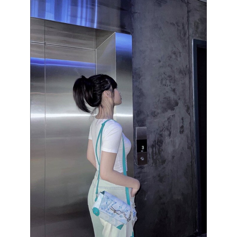 ⚡️[Hight Quality] Hàng Có Sẵn!! Túi Đeo Chéo LV Luon Vuituoi Monogram Plain Leather - Mẫu Bag Lv Xanh Phối Xích Hot Hit