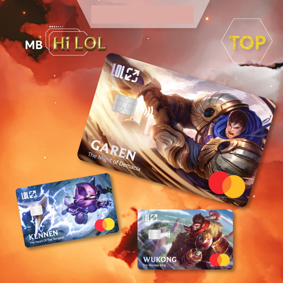 THẺ LOL MB BANK, thẻ MB Hi Mastercard Collection, MB, thẻ MB, MBBank, thẻ ATM, Thẻ Tích Hợp