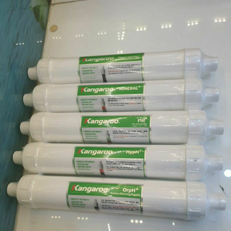 Combo 5 Lõi lọc nước Hydrogen Kangaroo 56789 - Chính hãng - Dùng thay lõi lọc cho máy Model :KG100HQ , KG100HA , KG100HB