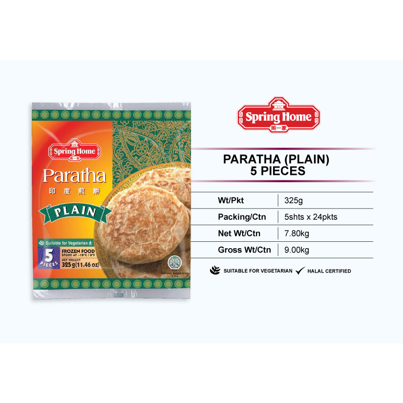 Bánh Paratha vị truyền thống Spring Home Roti Paratha Plain 325gr