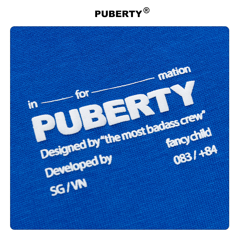 Áo thun unisex oversize local brand PUBERTY BUZZZ TEE / ĐEN - HỒNG - XANH - NÂU