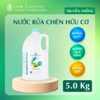 Nước rửa chén bát hữu cơ Layer Clean chai 5kg