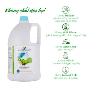 Nước rửa chén bát hữu cơ Layer Clean chai 5kg