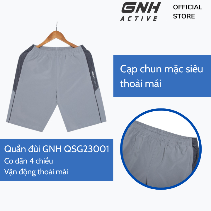 Quần đùi nam GNH Active Quần đùi thể thao chất vải co dãn phong cách trẻ trung năng động | GNH QSG23001