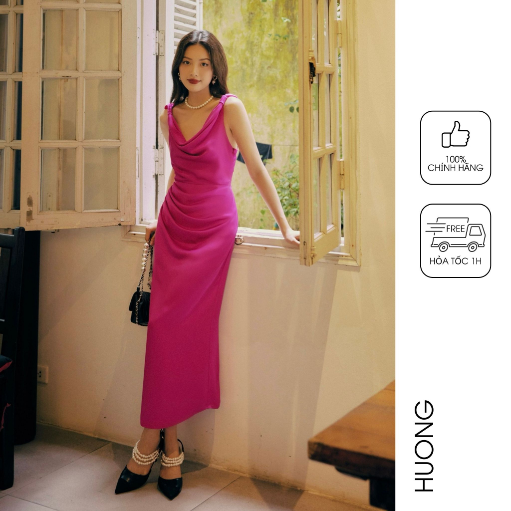 Đầm lụa cao cấp Jane Silk Dress HUONG BOUTIQUE HBV1258