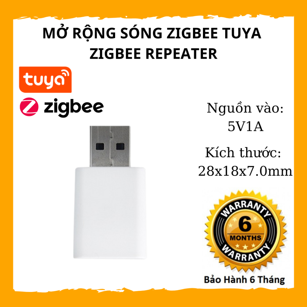 Thiết Bị Mở Rộng Sóng Zigbee Tuya/ USB Kích Sóng Zigbee, Tuya Zigbee Repeater, Hỗ Trợ Smart Life Chuẩn USB Nguồn 5V