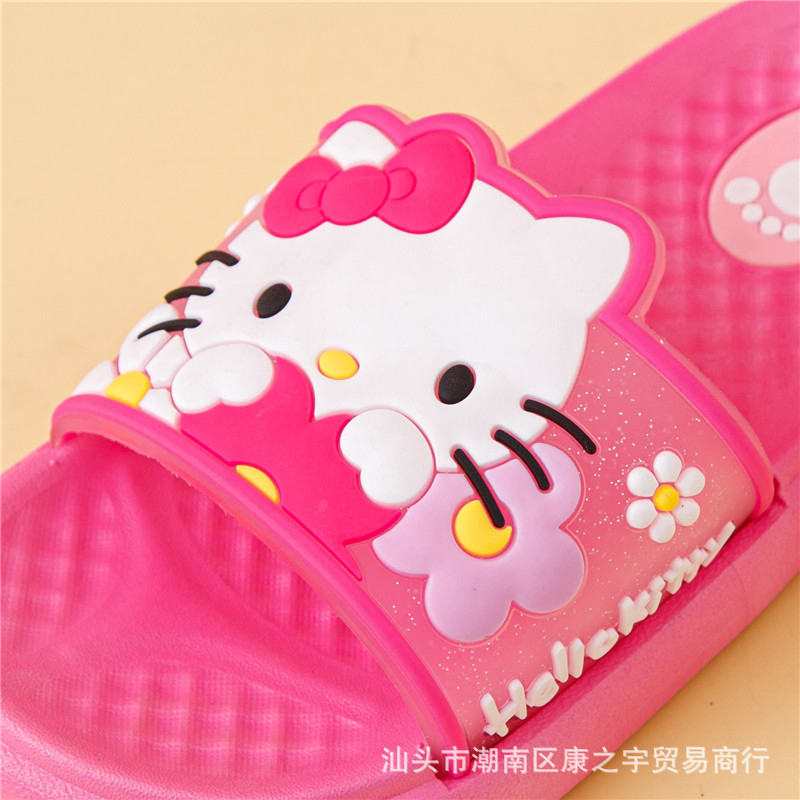 Dép lê cho bé, dép nhựa chống trượt in hình Hello Kitty thời trang mới cho bé gái HLKTY02