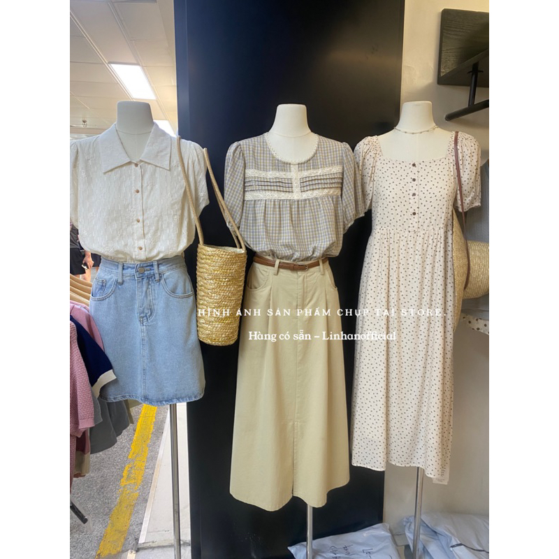 Áo sơ mi thô thêu cổ đức StyleKorean 933.1 (Hàng có sẵn)🇰🇷