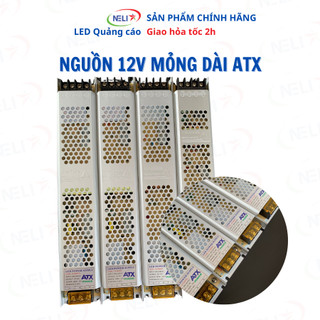 Nguồn 12V siêu mỏng dài chuyên làm hộp đèn, gọn gàng, thẩm mỹ.
