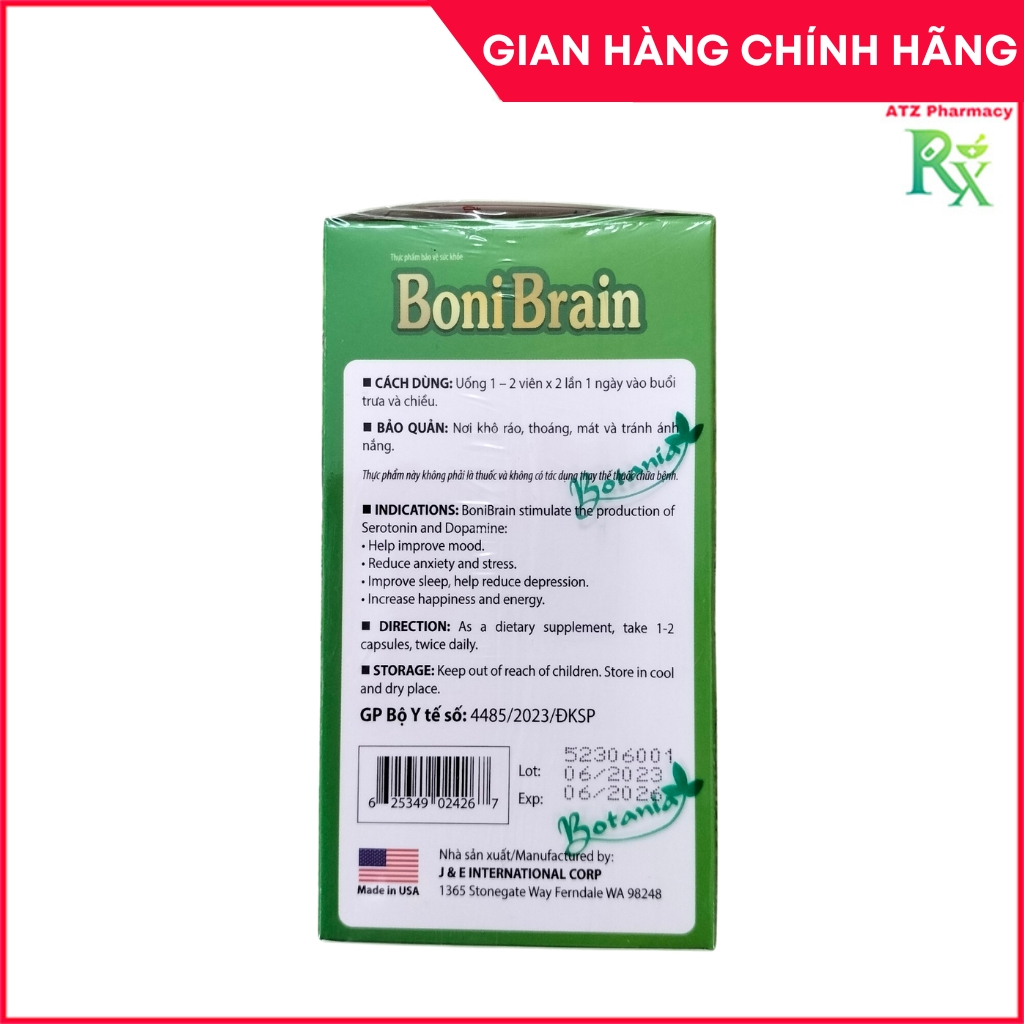 BoniBrain cải thiện giấc ngủ do căng thẳng thần kinh, giúp tinh thần sảng khoái  - ATZ Pharmacy