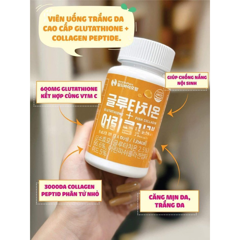 VIÊN UỐNG COLAGEN MIX GLUTATHIONE HỘP 60 VIÊN