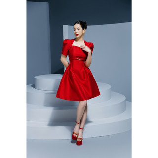 LAVIEM - Đầm đỏ cổ vuông - Oliver Dress