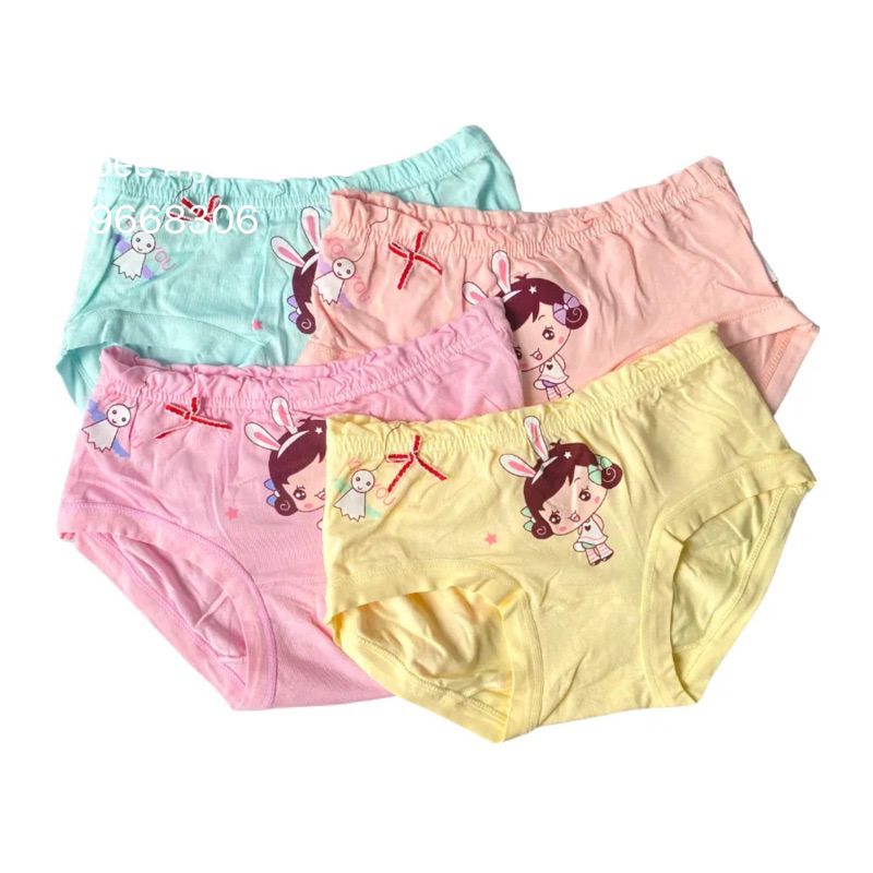 5 quần lót cho bé gái hình thỏ ,hình hươu vải cotton 100% LOẠI CHÉO