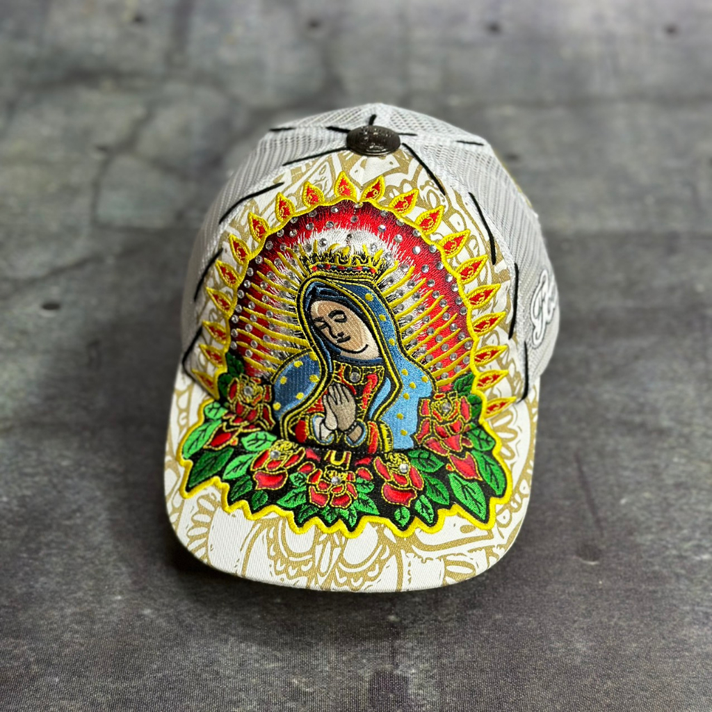 Nón kết four 441 Mũ ông địa thêu hình đức mẹ