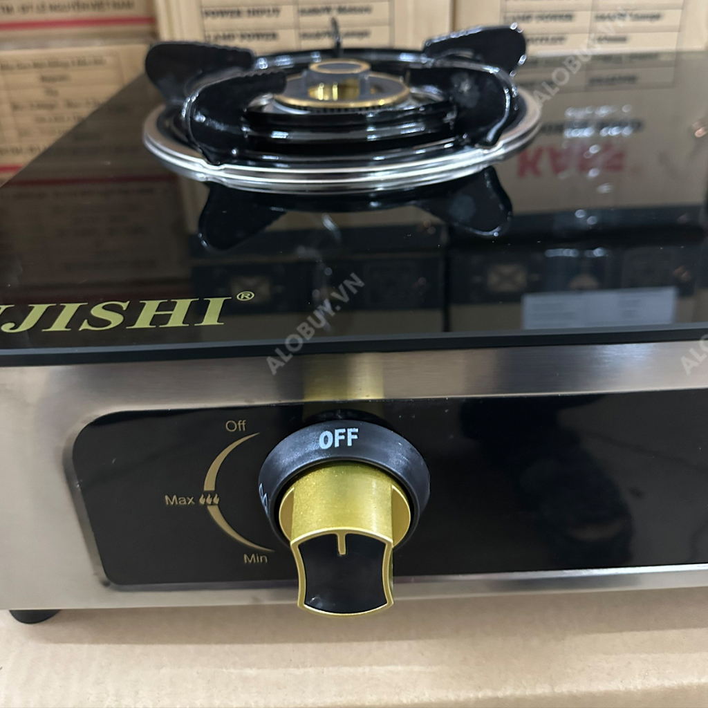 Bếp gas khung inox mặt kính FUJISHI KI-224 - MÂM CHIA LỬA ĐỒNG NGUYÊN KHỐI LỚN - Tiết kiệm gas - BH chính hãng 1 năm