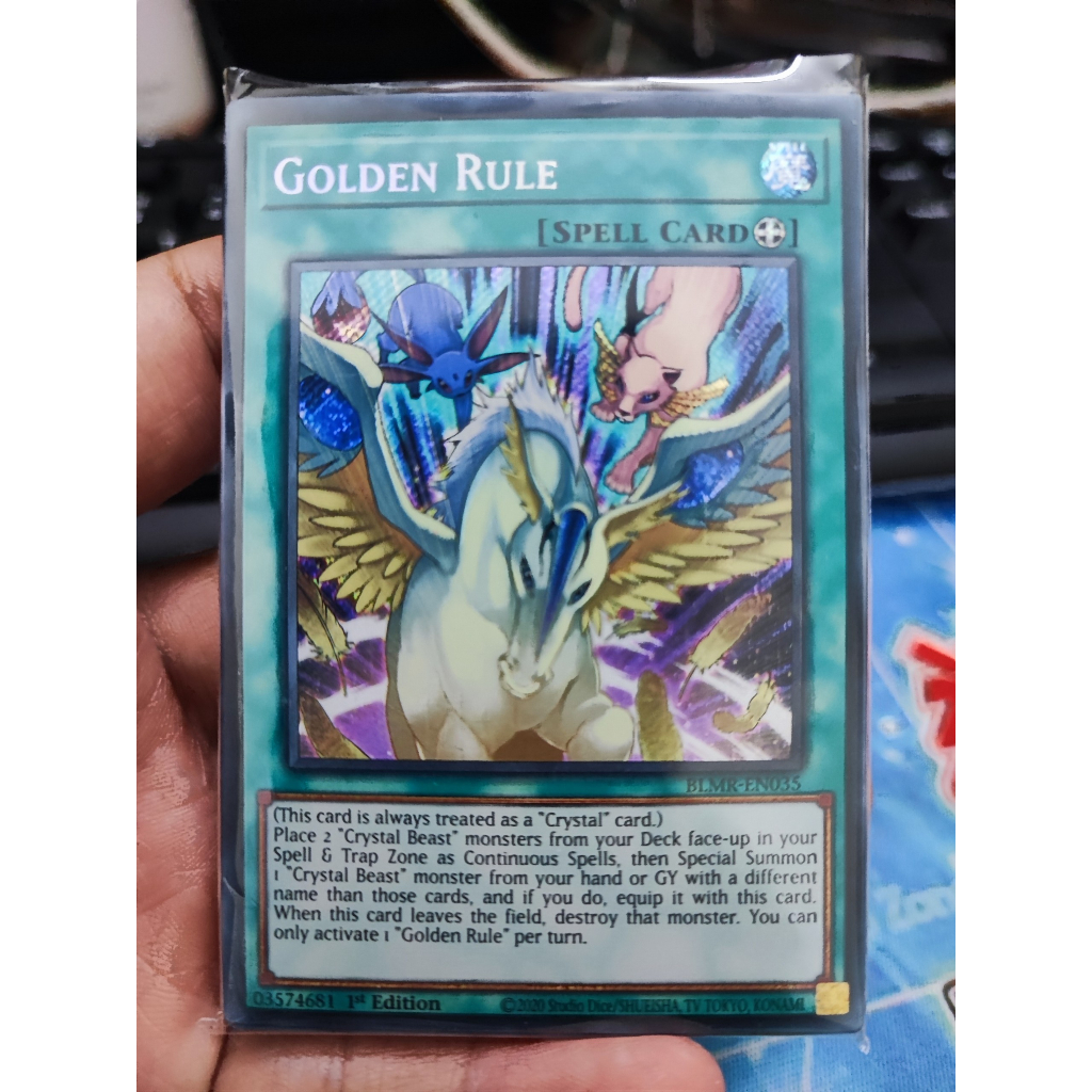 1 lá thẻ bài Golden Rule - BLMR-EN035 - Secret Rare 1st Edition