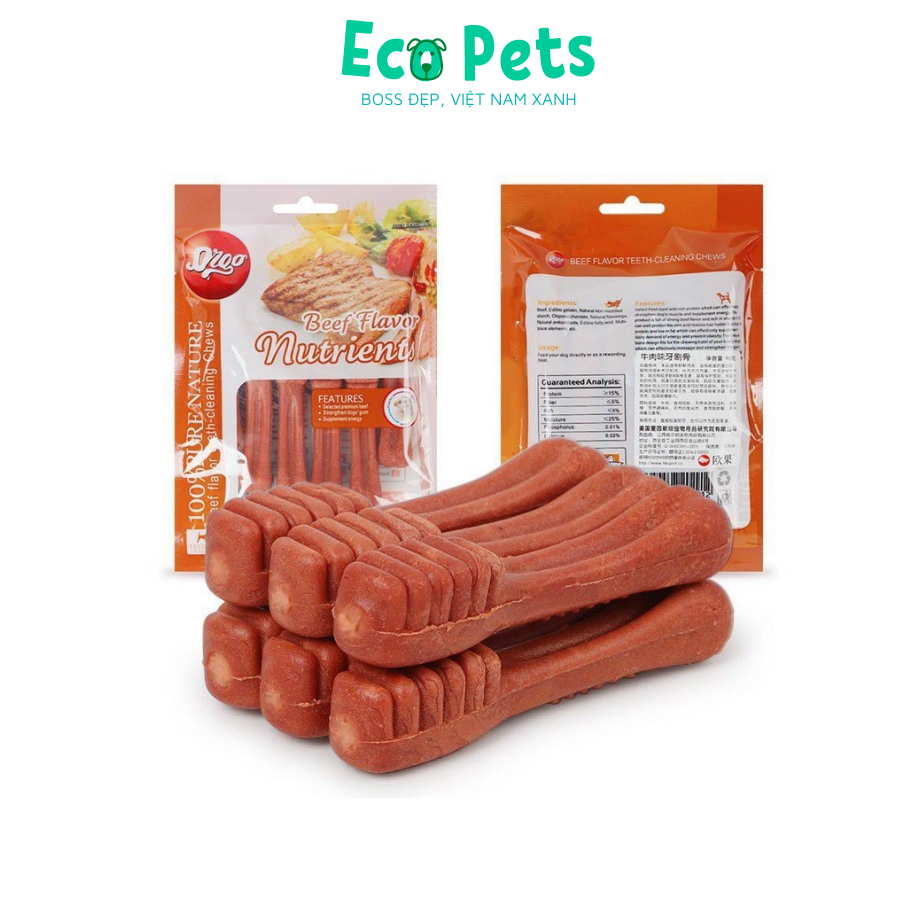 Thức ăn cho chó xương gặm Orgo ECOPETS 4 vị bổ sung thêm Canxi làm sạch răng cho chó