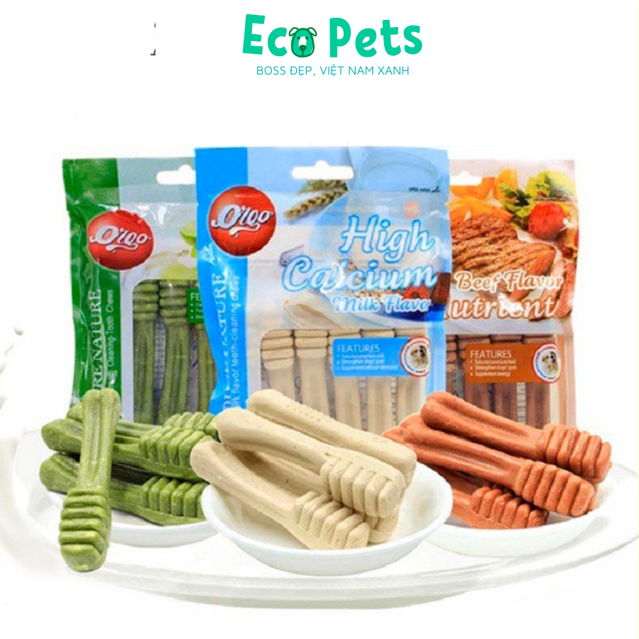 Thức ăn chó mèo xương Orgo ECOPETS làm sạch răng cho chó