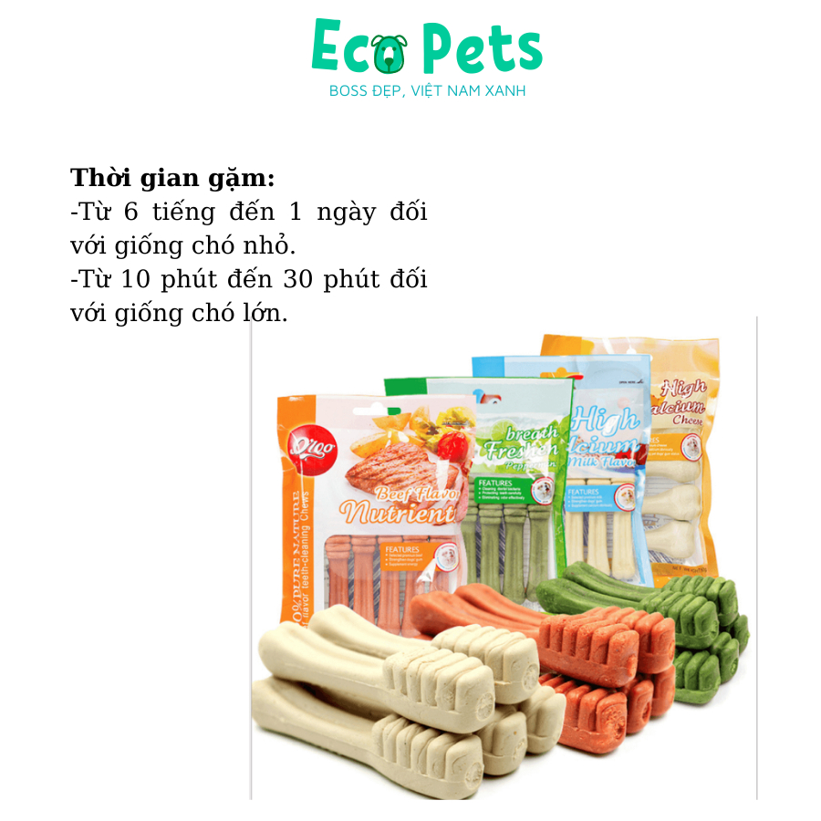Thức ăn chó mèo xương Orgo ECOPETS làm sạch răng cho chó