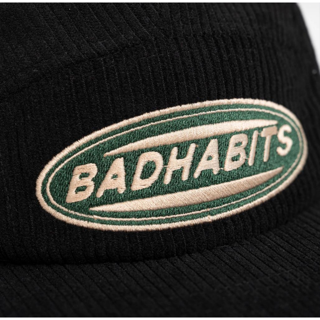 Nón Unisex Bad habits CORDUROY 5PANEL CAP BLACK