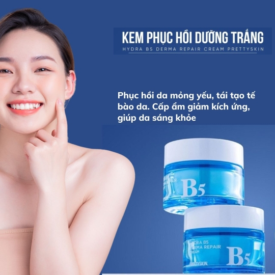 Kem Dưỡng Phục Hồi Trắng Da PrettySkin Hydra B5 Derma Repair Cream 52ml