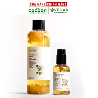 Combo Nước tẩy trang hoa hồng cocoon 500ml + Dầu tẩy trang hoa hồng cocoon 140ml