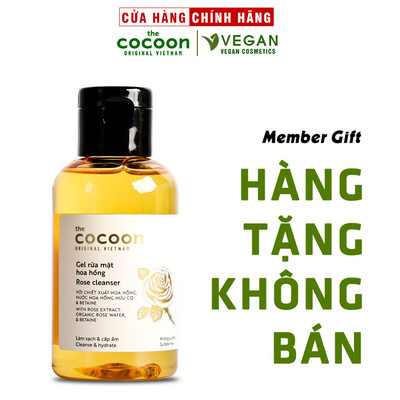 Gel rửa mặt hoa hồng cocoon 140ml