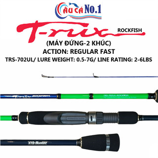 CẦN CÂU CÁ - CẦN LURE ULTRA LIGHT MÁY ĐỨNG 2 KHÚC PROHUNTER T-RUX ROCK FISH TRS - KHOEN FUJI - 1.98m/2.1m/2.28m