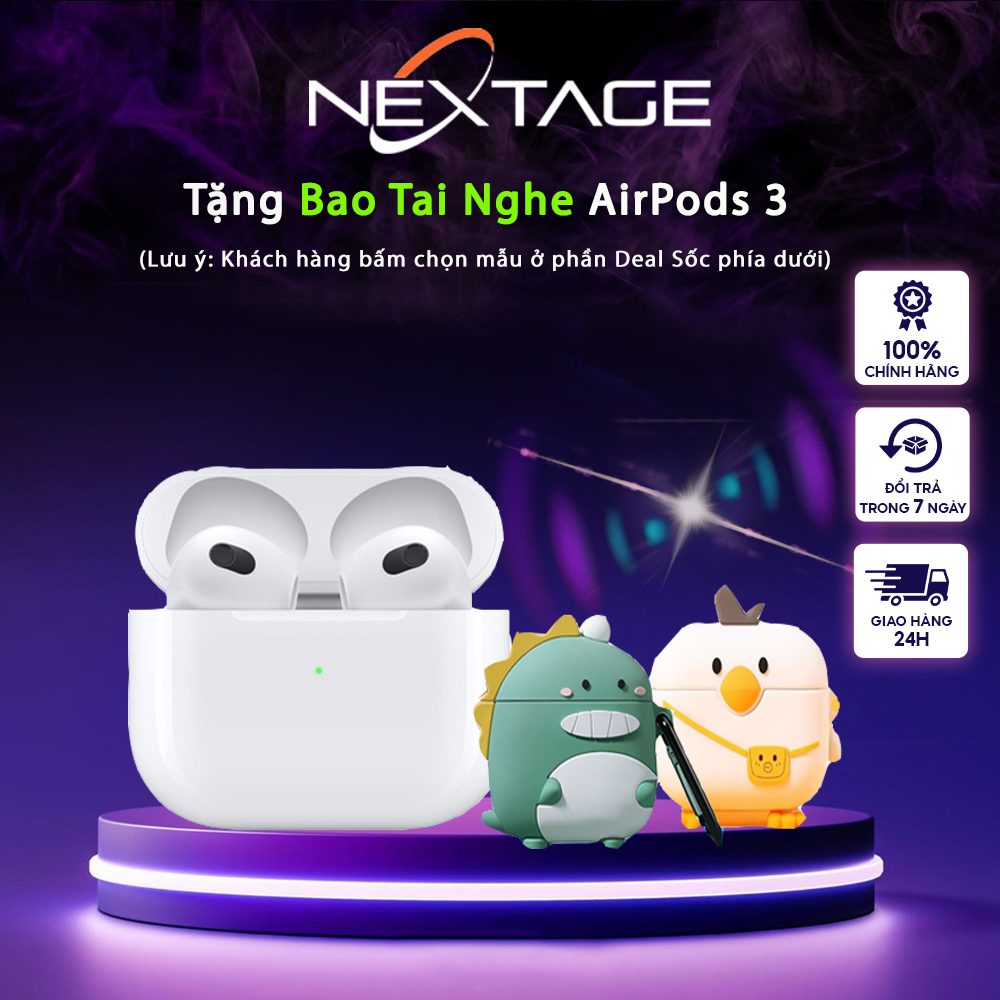 Tai Nghe Bluetooth A3 - Vi Trình 4E71 - Âm Thanh Không Gian - Đầy Đủ Tính Năng - Định Vị - Đổi Tên - Chính Hãng NEXTAGE