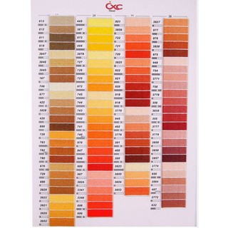 Chỉ thêu cotton DC - CXC (Tông mầu đỏ đậm - tím đậm - hồng đậm)