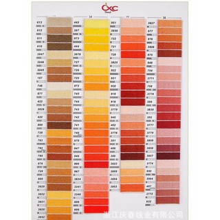 Chỉ thêu cotton DC - CXC (Tông mầu đỏ đậm - tím đậm - hồng đậm)