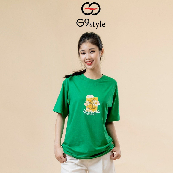 Áo thun cotton nữ Flower G9 STYLE, áo cotton thời trang thoáng mát phong cách trẻ trung năng động