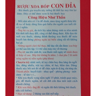 5 CHAI RƯỢU CON ĐỈA (XOA BÓP)