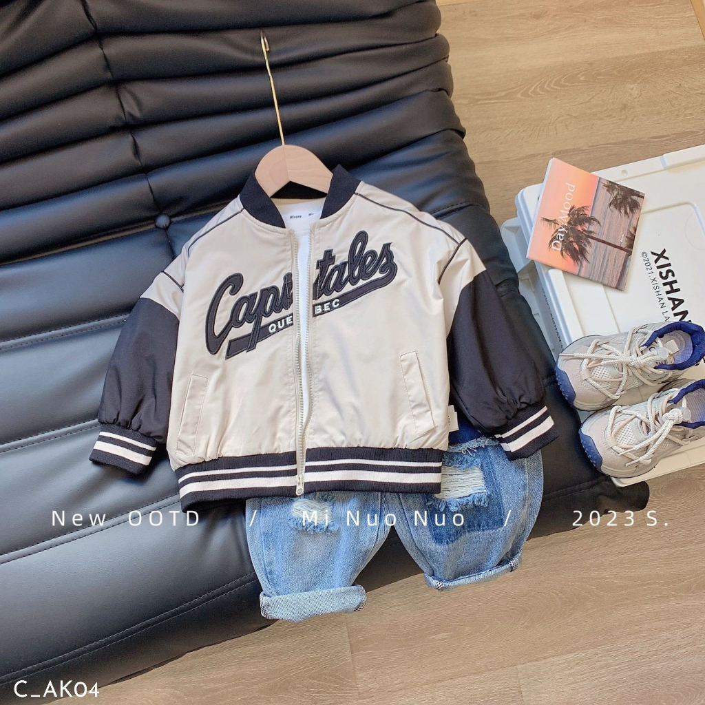 Áo khoác cho bé trai EMBES KIDS , áo khoác trẻ em 11kg đến 31kg