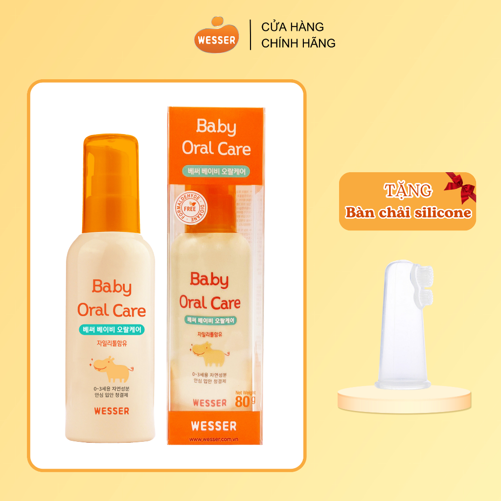 Nước rơ lưỡi Wesser - TẶNG BÀN CHẢI SILICONE