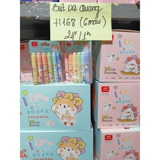 Bút dạ quang mini hộp 6 cây 6 màu
